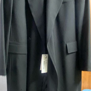 유스 oversized double breasted coat 유니섹스 black s사이즈