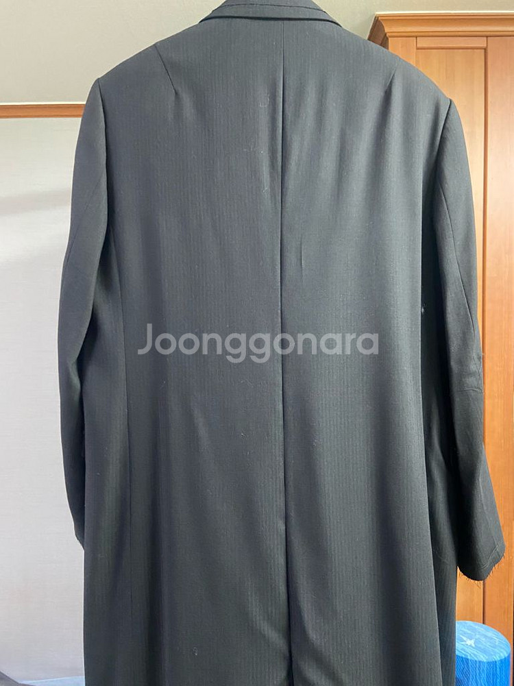 유스 oversized double breasted coat 유니섹스 black s사이즈--1