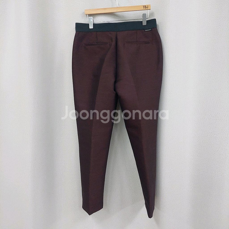 몽클레어 버건디 슬랙스바지--3