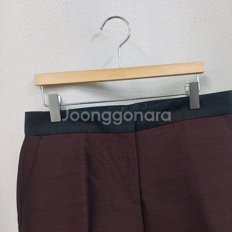 몽클레어 버건디 슬랙스바지--1