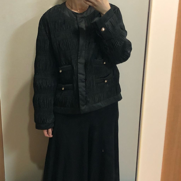 플리츠 주름 경량 패딩 자켓 점퍼 하객룩 타임마인시스템 이미지