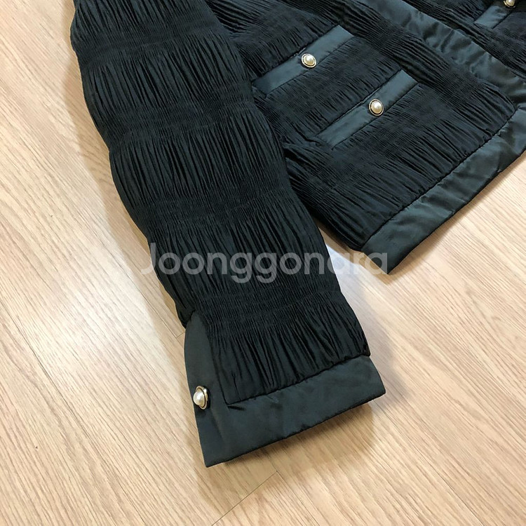 플리츠 주름 경량 패딩 자켓 점퍼 하객룩 타임마인시스템--8