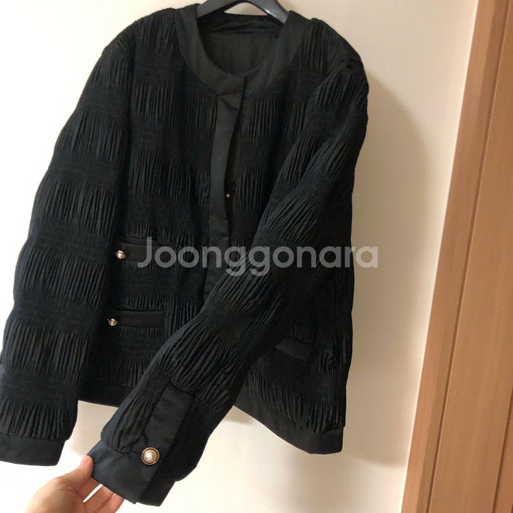 플리츠 주름 경량 패딩 자켓 점퍼 하객룩 타임마인시스템--4