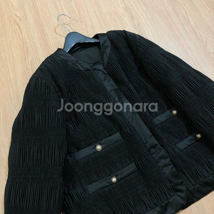 플리츠 주름 경량 패딩 자켓 점퍼 하객룩 타임마인시스템--9