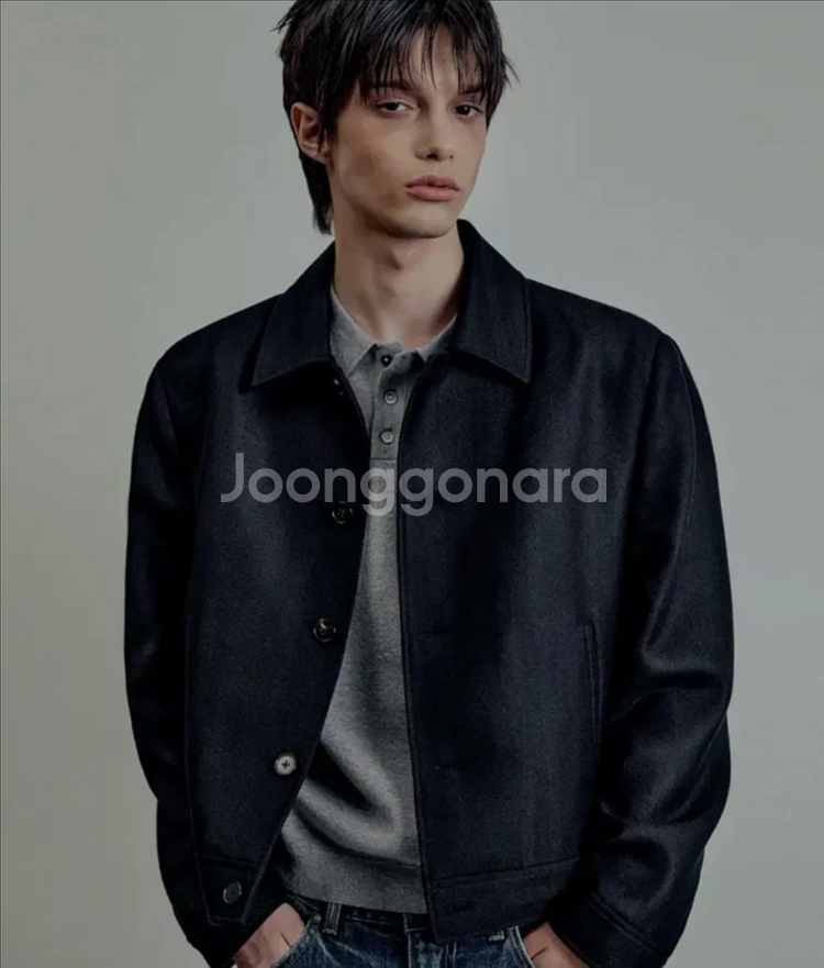 [새상품] 46 엘무드 마르코스 울 트러커 자켓 네이비--0