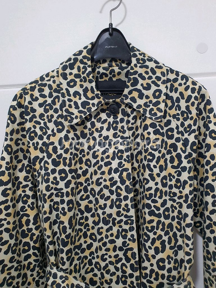 마쥬 MAJE 기욤 레오파드 스트레치 코튼 트렌치 코트 사이즈 36--4