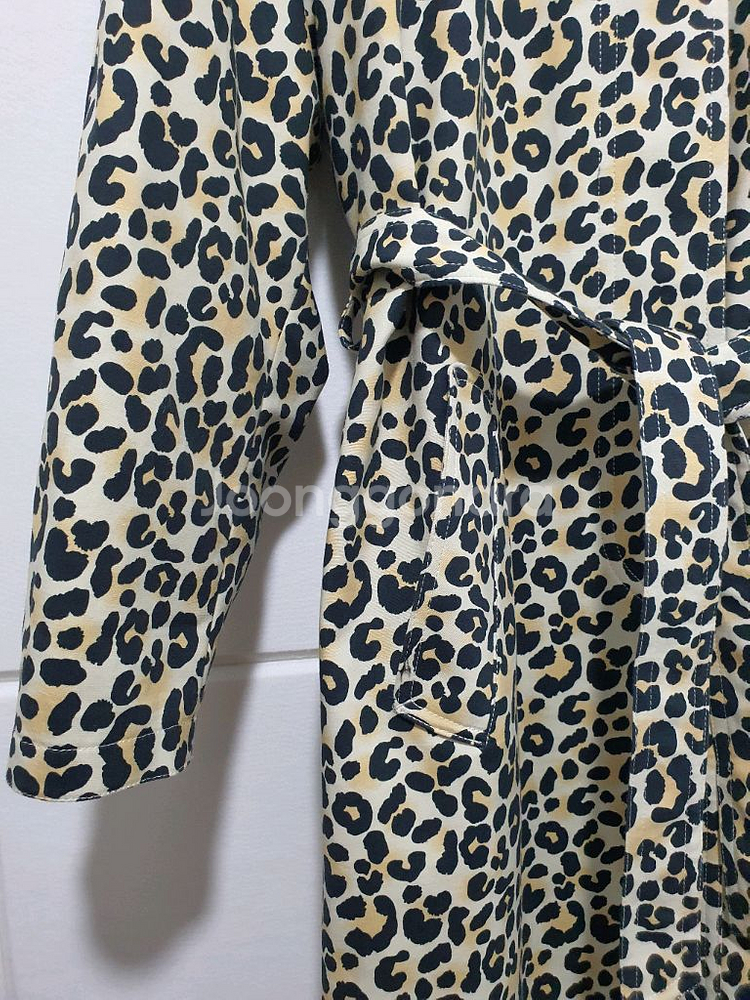 마쥬 MAJE 기욤 레오파드 스트레치 코튼 트렌치 코트 사이즈 36--5