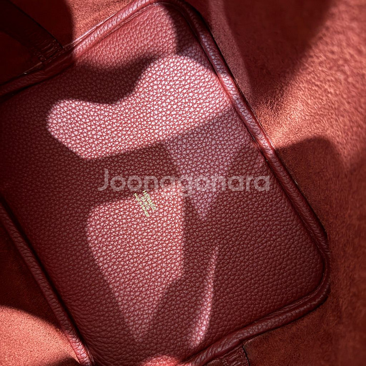 에르메스 피코탄 22 금장 클레망스 루즈아쉬--1