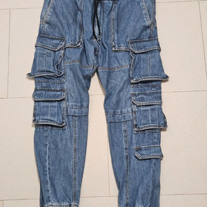 준지 데님 카고 조거팬츠 52사에즈