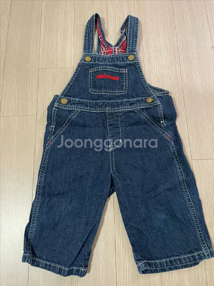 미키하우스 아동 데님 멜빵바지 100--0