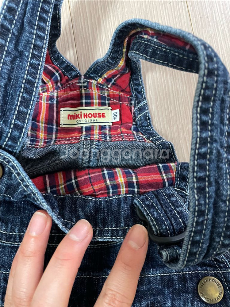 미키하우스 아동 데님 멜빵바지 100--4