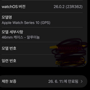 애플워치 시리즈10 46mm GPS 팝니다