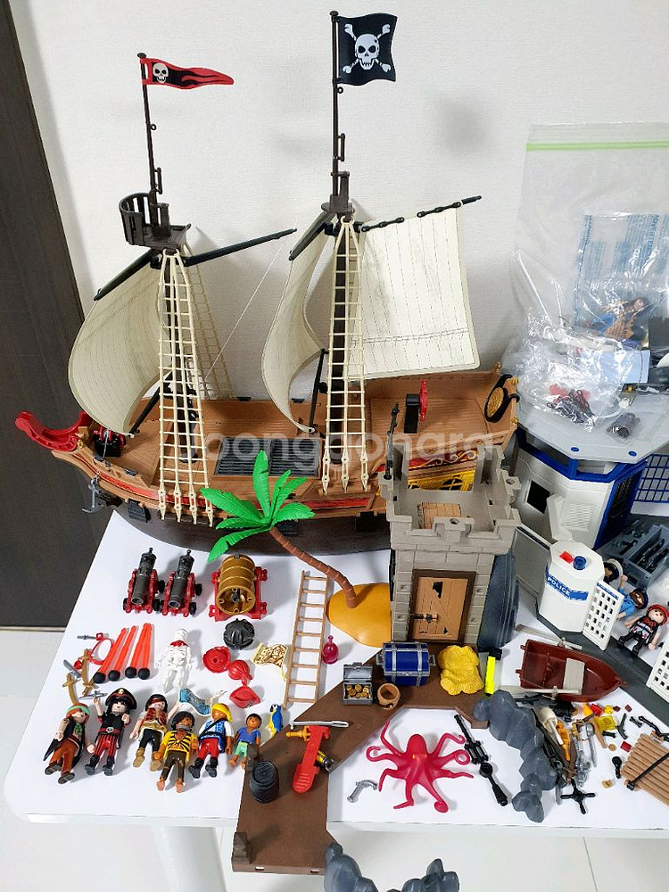 플레이모빌 5135 5622 6919 해적선 경찰 일괄 10만원--1