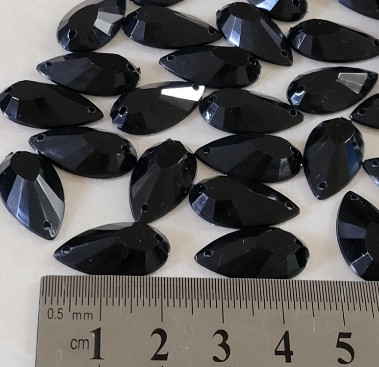 아크릴보석 물방울블랙 20mm 200개 일괄 이미지