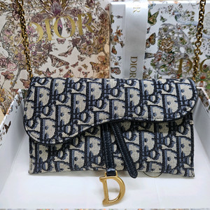 디올 오블리크 새들 WOC 체인지갑