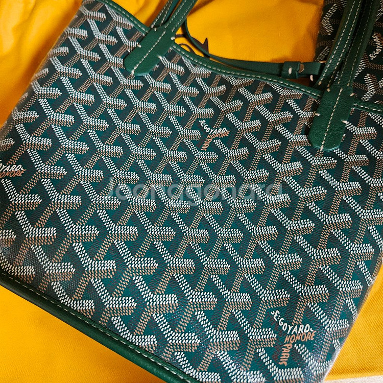 고야드 미니앙주 토트백 그린--1