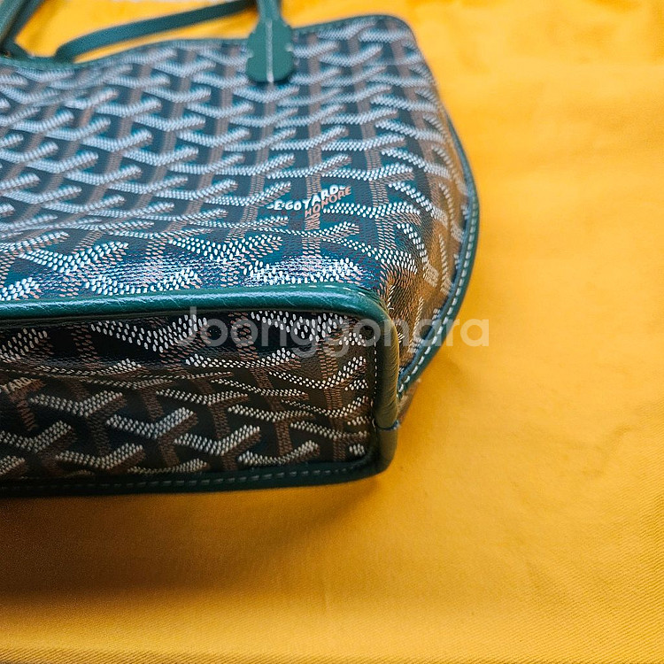 고야드 미니앙주 토트백 그린--6