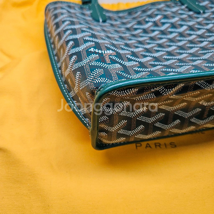 고야드 미니앙주 토트백 그린--4