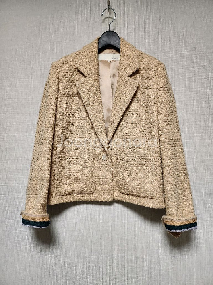 지컷트위드 크롭 자켓--0