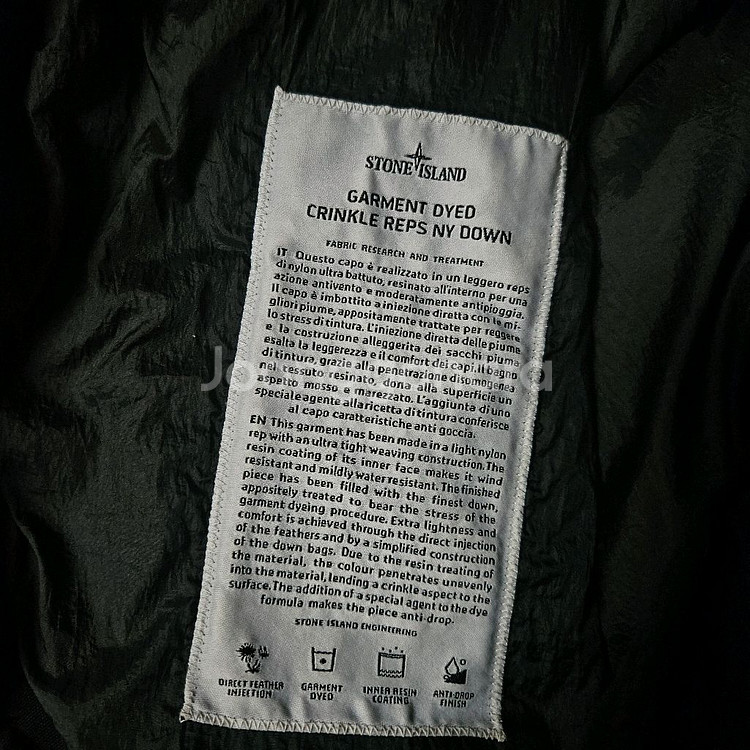[XL] 스톤아일랜드 크링클랩스 패딩 블랙--3