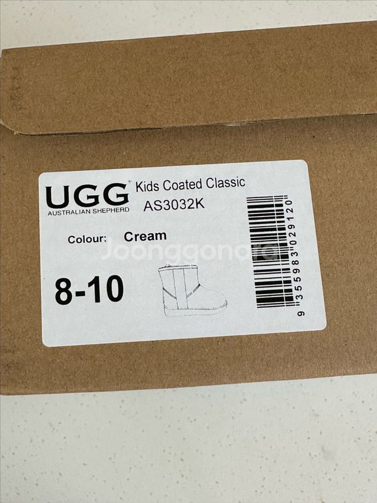 UGG 키즈 에버어그 Coated 클리어 클래식 방수 어그부츠 8-10--8