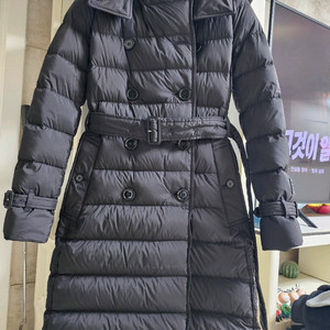 버버리패딩 여성 롱아니스톤 블랙 XS사이즈(새상품)