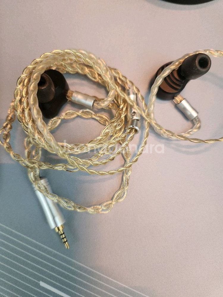 순금도금순은선 커스텀 이어폰 케이블 판매--3