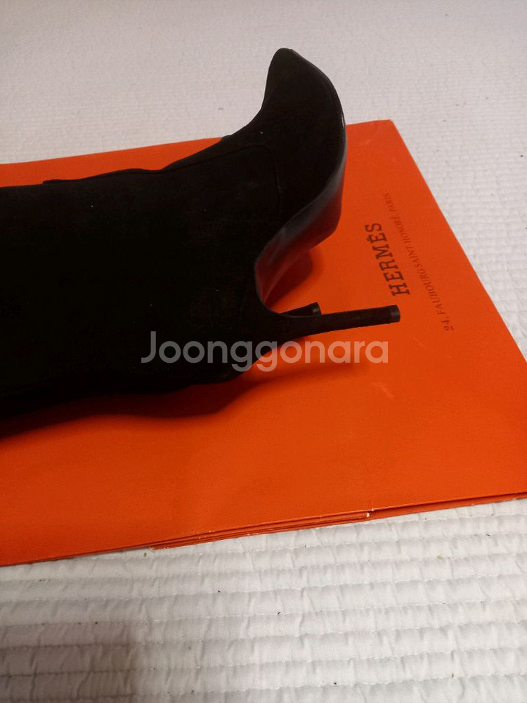 여성 블랙 스웨이드 롱부츠 새것--1