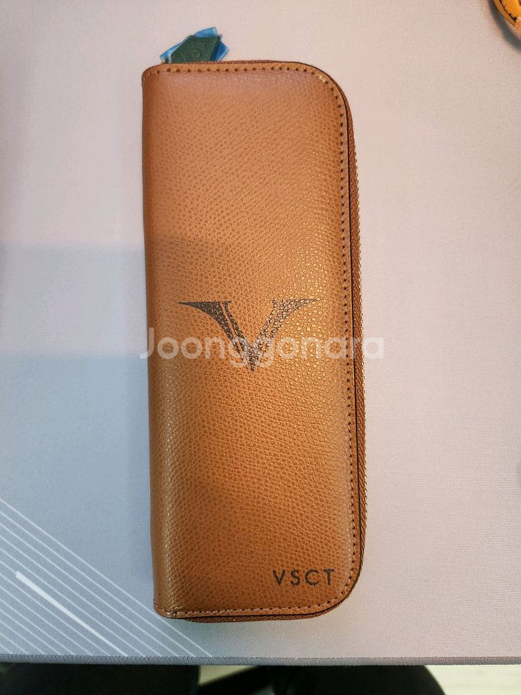 비스콘티 가죽 2구 펜파우치 판매합니다--0