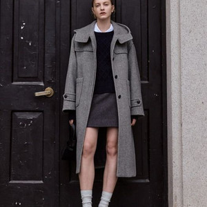 새상품:)닐바이피 그레이 후드 코트