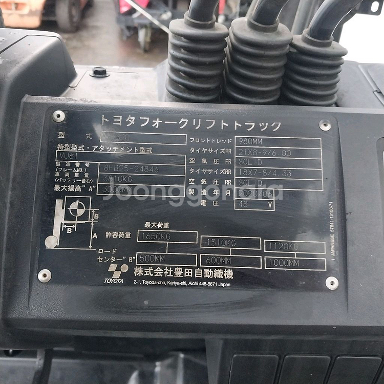 도요다2.0톤 지게차 전동지게차 회전포크 로테이팅포크 2020년식--5