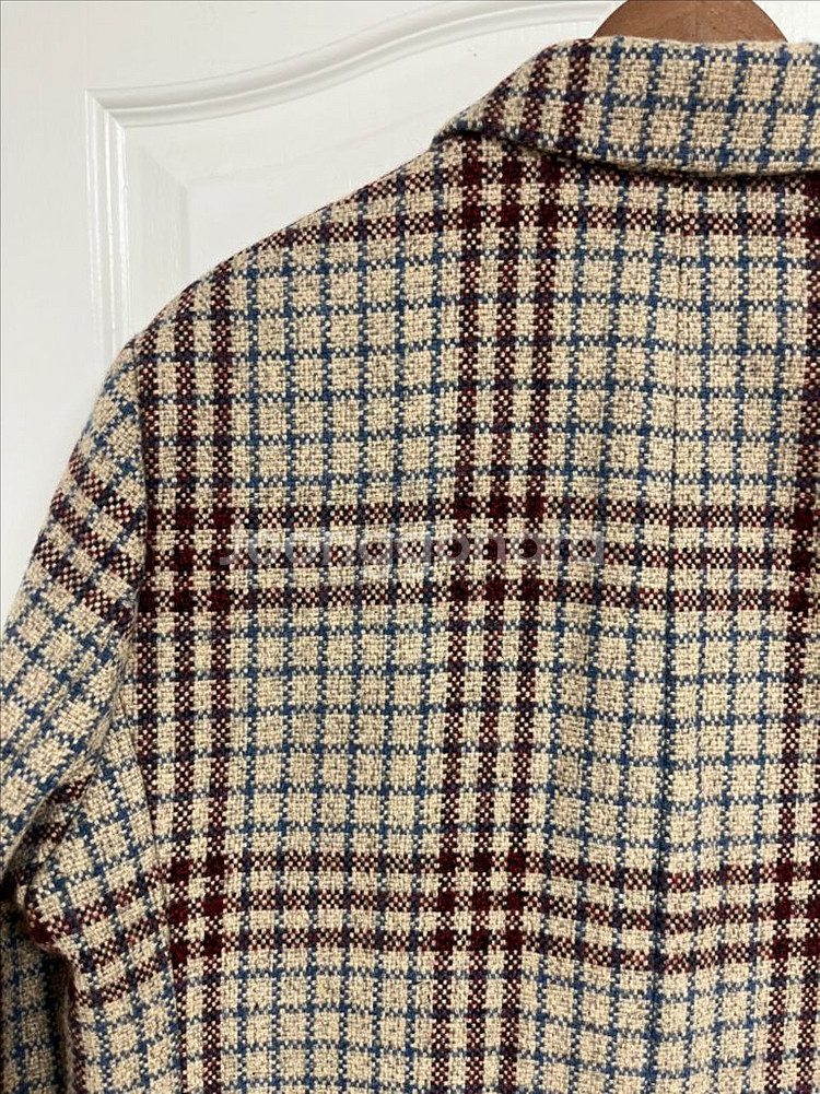 톰보이 테일러드 롱 체크 코트 (오버핏)--4