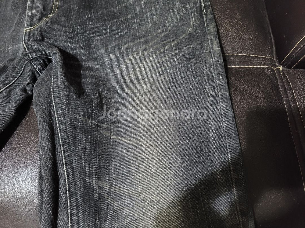 00s 리(LEE)블랙라이더스(일본생산) 연흑청 워싱진 L사이즈(무릎아래2/3 통수선)(빈티지 리바이스 90s)--3