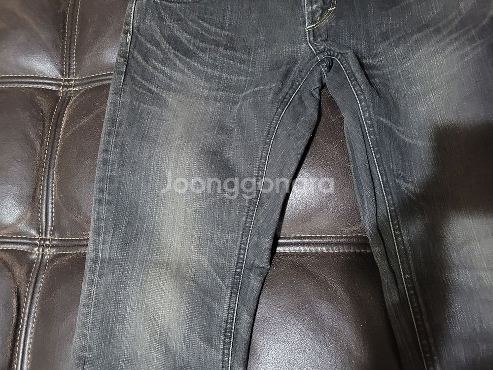 00s 리(LEE)블랙라이더스(일본생산) 연흑청 워싱진 L사이즈(무릎아래2/3 통수선)(빈티지 리바이스 90s)--2