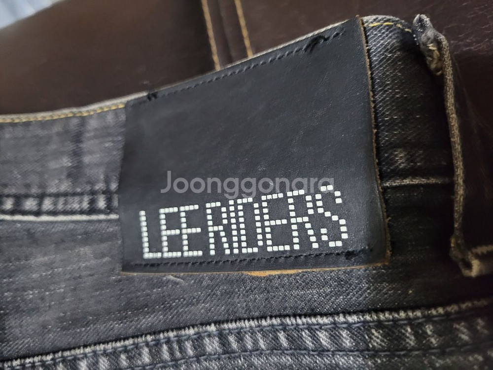 00s 리(LEE)블랙라이더스(일본생산) 연흑청 워싱진 L사이즈(무릎아래2/3 통수선)(빈티지 리바이스 90s)--6