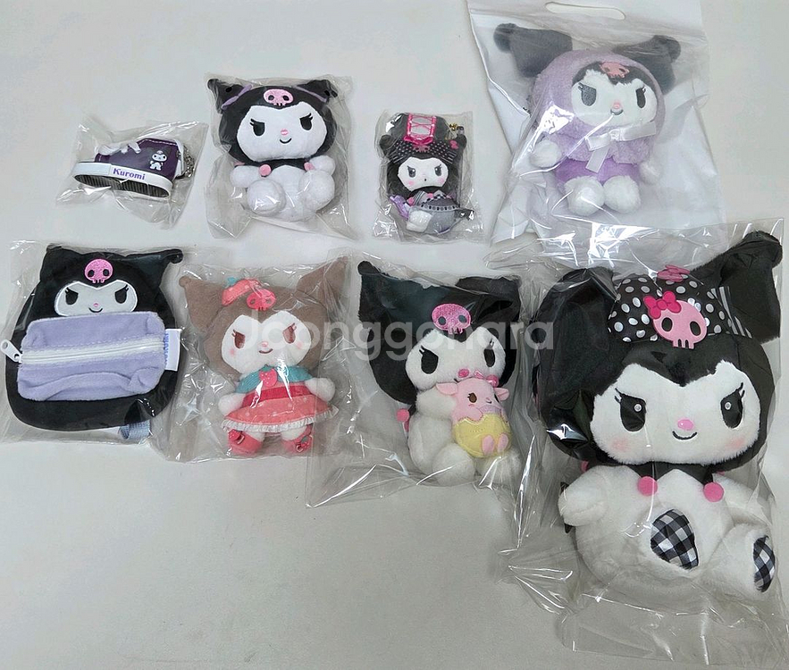 새상품) 산리오 쿠로미 인형 키링 8개 세트--0