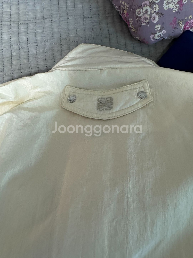 쿠어 샌티 나일론 오버사이즈 블루종 MA-1 자켓 리조트 크림 XL--7