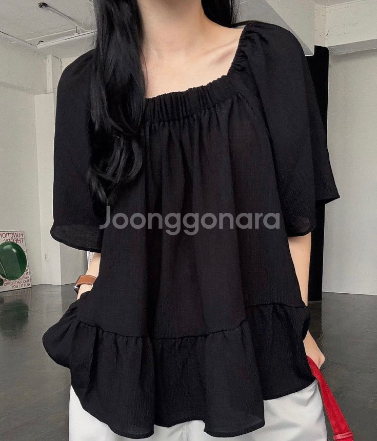 (새상품) 모네 스퀘어 블라우스--0