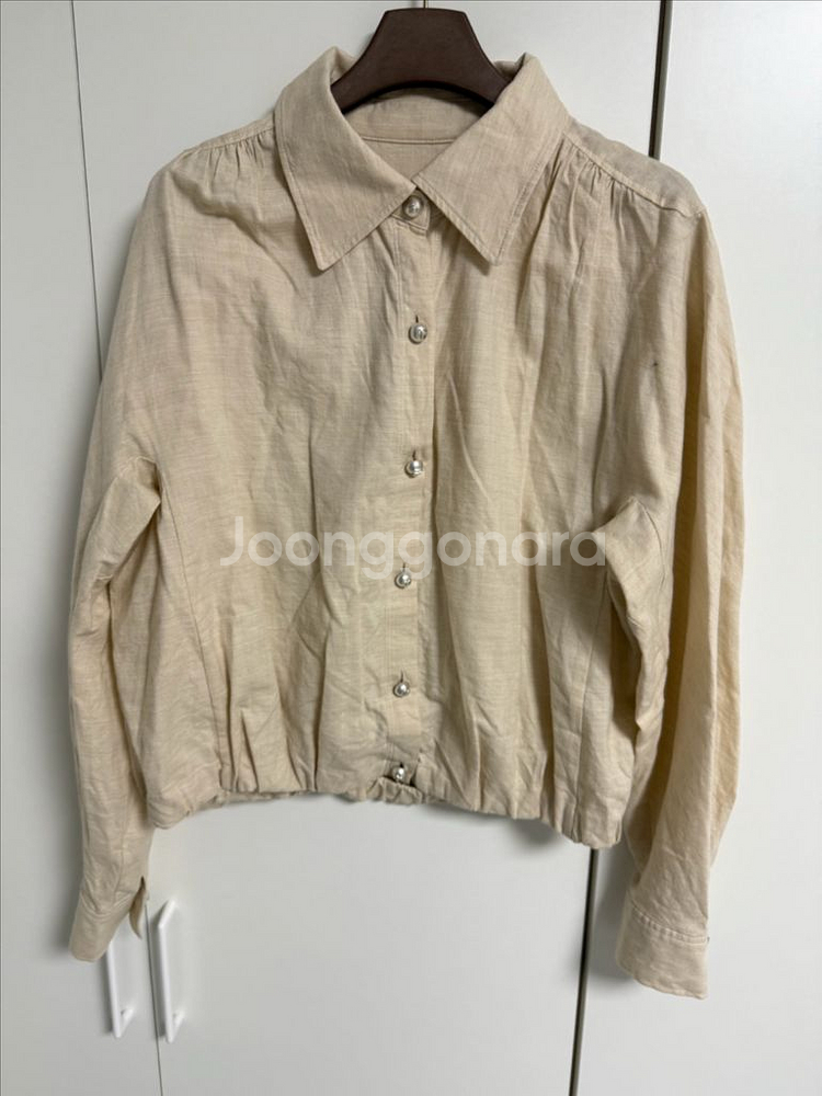 22 마인 진주 버튼 셔츠 한섬--1