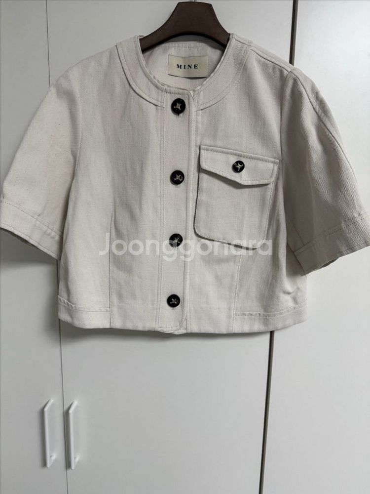 (새상품) 마인 버튼 트위드 자켓 한섬--0