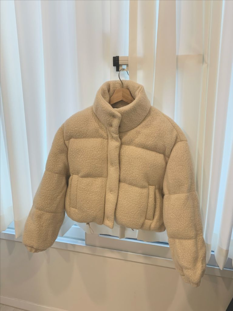 모노하 부클 숏패딩 (임현주착용, 아이보리) 이미지