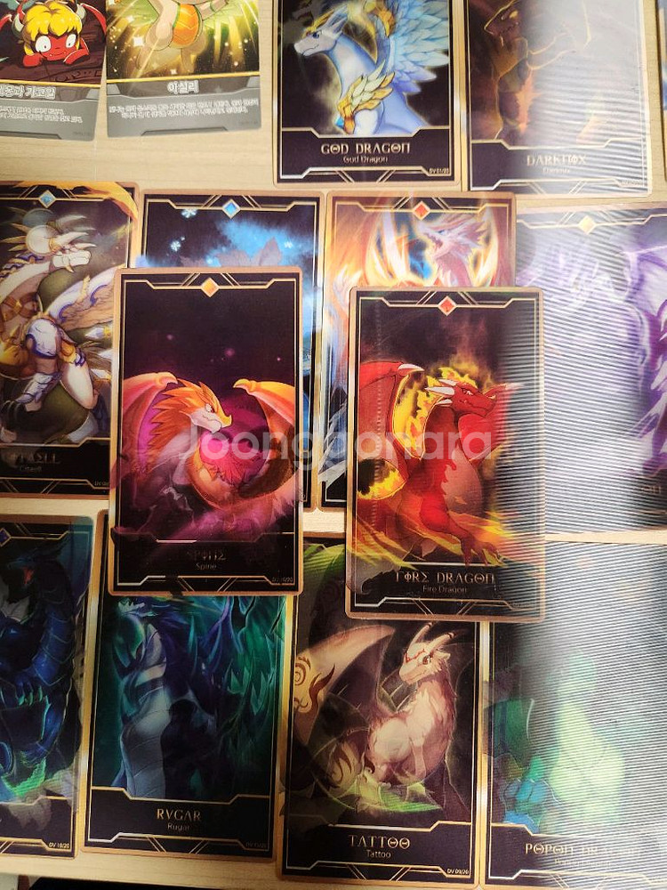 (급처) 드래곤 빌리지 드빌 홀로그램 카드 액션 카드 팝니다--1