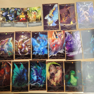 (급처) 드래곤 빌리지 드빌 홀로그램 카드 액션 카드 팝니다