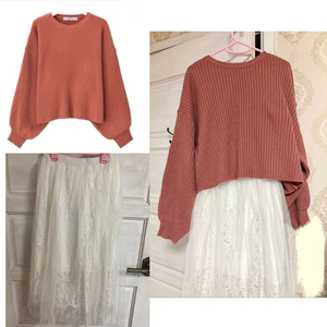 고고싱 가오리핏 니트 (~77/새상품)