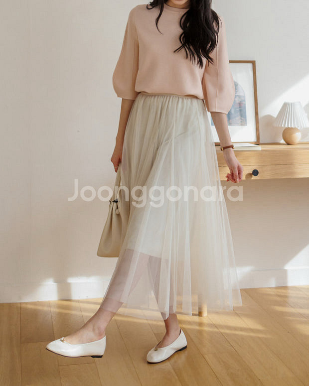 3겹 플리츠 샤스커트--5