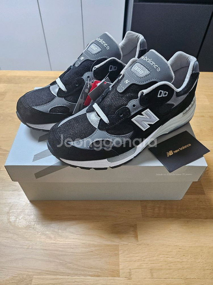 뉴발란스 992 메이드 인 USA 코어 블랙 그레이--0