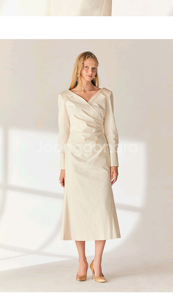 브라이드앤유 Della V-neck 원피스--0