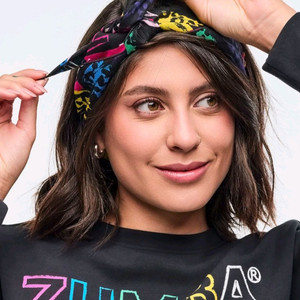 (새상품) 줌바 패턴 반다나 손수건 헤어밴드 1pcs