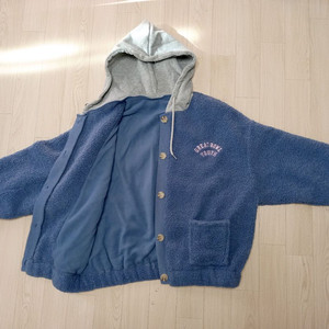 새상품 오버핏 후드 뽀글이 점퍼-프리사이즈