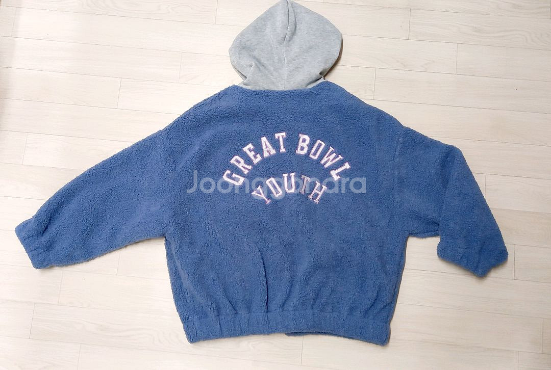 새상품 오버핏 후드 뽀글이 점퍼-프리사이즈--2